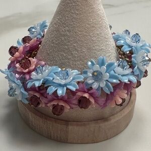 DANNY POLLAK - Pink, Purple, and Blue Whimsical Floral Bracelet